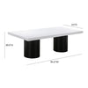 Nova White Lacquer 95" Rectangular Dining Table Model: TOV-D44185