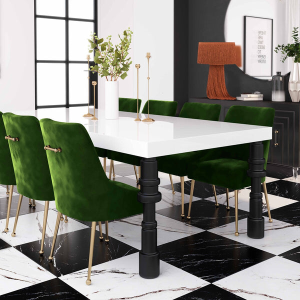 Beatrix Green Velvet Side Chair Model: TOV-D46