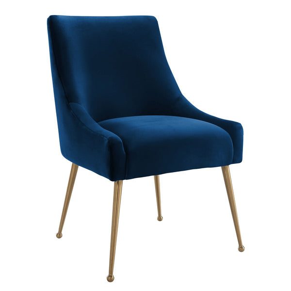 Beatrix Navy Velvet Side Chair Model: TOV-D48