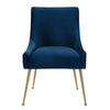 Beatrix Navy Velvet Side Chair Model: TOV-D48