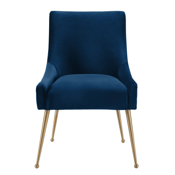 Beatrix Navy Velvet Side Chair Model: TOV-D48