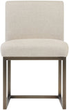 Haute Beige Linen Chair in Brass Model: TOV-D49