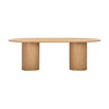 Brandy Natural Ash Wood 95" Oval Dining Table Model: TOV-D54218