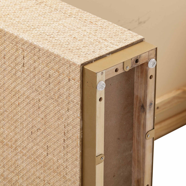 Akiba Natural Ash & Rattan 96" Rectangular Dining Table Model: TOV-D54220