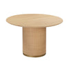 Akiba Natural Ash & Rattan 47" Round Dining Table Model: TOV-D54221