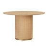 Akiba Natural Ash & Rattan 47" Round Dining Table Model: TOV-D54221