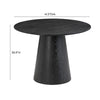 Sahara Black Oak 41" Round Dining Table Model: TOV-D54225