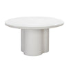 Elika White Faux Plaster Round Dining Table Model: TOV-D54232