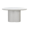 Elika White Faux Plaster Round Dining Table Model: TOV-D54232