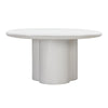 Elika White Faux Plaster Round Dining Table Model: TOV-D54232