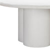 Elika White Faux Plaster Round Dining Table Model: TOV-D54232