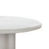 Elika White Faux Plaster Round Dining Table Model: TOV-D54232