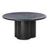 Elika Black Faux Plaster Round Dining Table Model: TOV-D54233