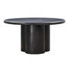 Elika Black Faux Plaster Round Dining Table Model: TOV-D54233