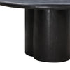 Elika Black Faux Plaster Round Dining Table Model: TOV-D54233