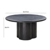 Elika Black Faux Plaster Round Dining Table Model: TOV-D54233