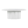 Elika White Faux Plaster Oval Dining Table Model: TOV-D54234