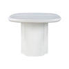 Elika White Faux Plaster Oval Dining Table Model: TOV-D54234