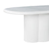 Elika White Faux Plaster Oval Dining Table Model: TOV-D54234