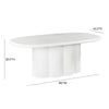 Elika White Faux Plaster Oval Dining Table Model: TOV-D54234