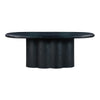 Elika Black Faux Plaster Oval Dining Table Model: TOV-D54235