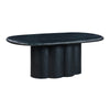 Elika Black Faux Plaster Oval Dining Table Model: TOV-D54235