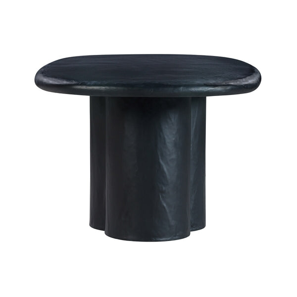 Elika Black Faux Plaster Oval Dining Table Model: TOV-D54235