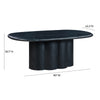 Elika Black Faux Plaster Oval Dining Table Model: TOV-D54235