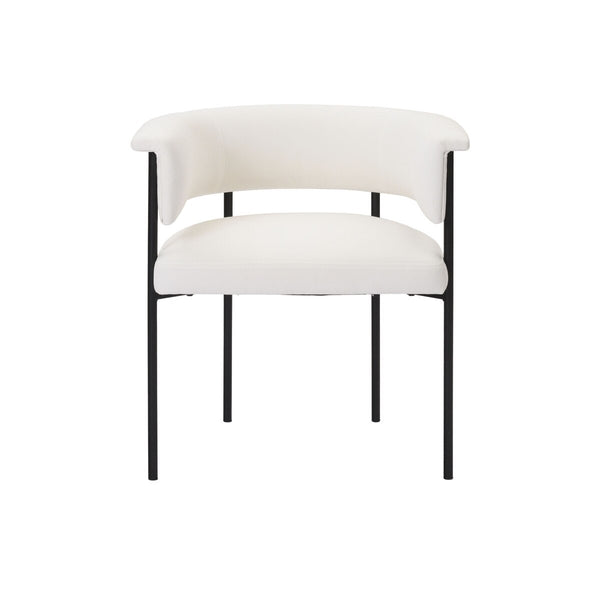 Taylor Cream Performance Linen Dining Chair Model: TOV-D54239