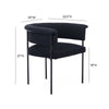 Taylor Black Performance Linen Dining Chair Model: TOV-D54240