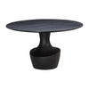 Gevra Black Acacia & Faux Plaster 54" Round Dining Table Model: TOV-D54245