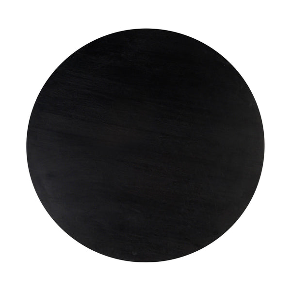 Gevra Black Acacia & Faux Plaster 54" Round Dining Table Model: TOV-D54245