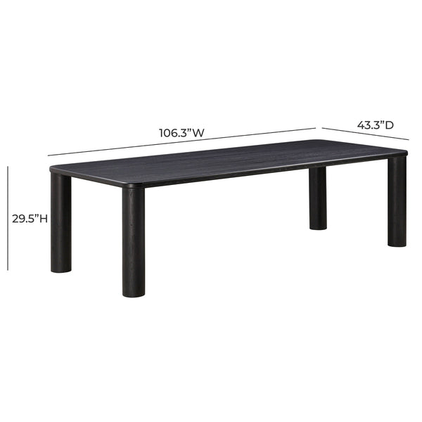 Akola Black Oak Rectangular Dining Table Model: TOV-D54247