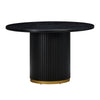Chelsea Black Oak Round Dining Table Model: TOV-D54263
