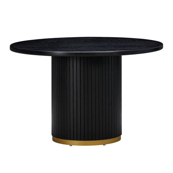 Chelsea Black Oak Round Dining Table Model: TOV-D54263