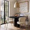 Chelsea Black Oak Round Dining Table Model: TOV-D54263