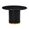 Chelsea Black Oak Round Dining Table Model: TOV-D54263