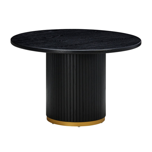 Chelsea Black Oak Round Dining Table Model: TOV-D54263