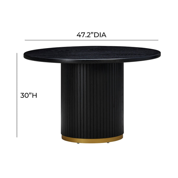 Chelsea Black Oak Round Dining Table Model: TOV-D54263