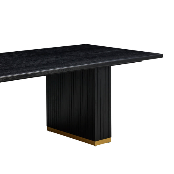Chelsea Black Oak Rectangular Dining Table Model: TOV-D54264