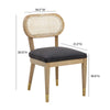 Cosette Black Performance Linen Dining Chair Model: TOV-D54266