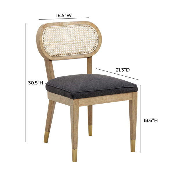Cosette Black Performance Linen Dining Chair Model: TOV-D54266