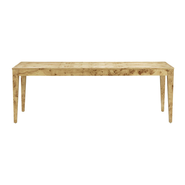 Brandyss Natural Burl 90" Rectangular Dining Table Model: TOV-D54287