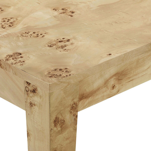 Brandyss Natural Burl 90" Rectangular Dining Table Model: TOV-D54287