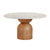 Cynthia Travertine Concrete Indoor / Outdoor 54" Round Dining Table Model: TOV-D54319