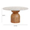 Cynthia Travertine Concrete Indoor / Outdoor 54" Round Dining Table Model: TOV-D54319