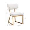 Bobbie Cream Performance Upcycled Fabric Dining Chair Model: TOV-D54337