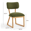 Bobbie Green Performance Upcycled Fabric Dining Chair Model: TOV-D54338