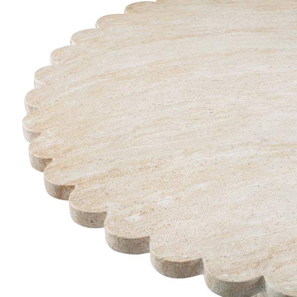 Blossom Washed Travertine Finish Indoor / Outdoor 54" Round Dining Table Model: TOV-D54349