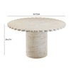 Blossom Washed Travertine Finish Indoor / Outdoor 54" Round Dining Table Model: TOV-D54349